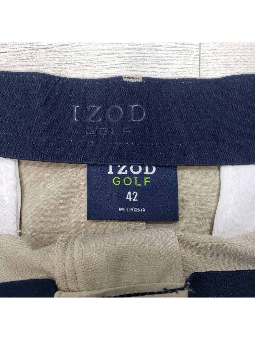 Izod Golf Cargo Shorts Swing Flex 9" Stretch 6 Pocket Khaki Mens Size 42 NWT $70 - Picture 6 of 10